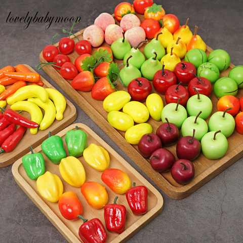 10/20/30pcs/lot Mini Simulation Foam Fruit And Vegetables Artificial Kitchen Toys For Children Pretend Play Dollhouse Accessorie ► Photo 1/6