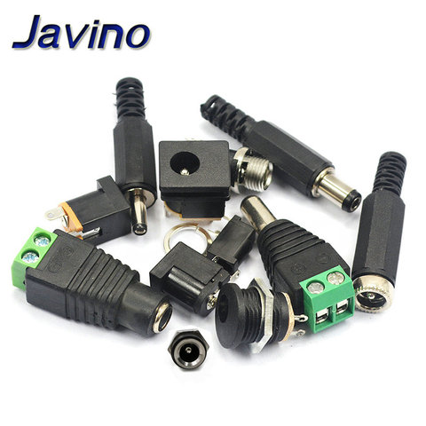 5PCS Male and female DC Power plug 5.5*2.1MM 5.5*2.5MM 3.5*1.35MM 5.5*2.1 Jack Adapter Connector Plug Golden DC-022B DC-025M ► Photo 1/6