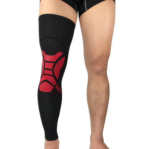 1PCS Sports Silicone Antiskid Long Knee Support Brace Breathable In Summer Pad Protector Sports Basketball Leg Kneepad 4 Colors ► Photo 1/6