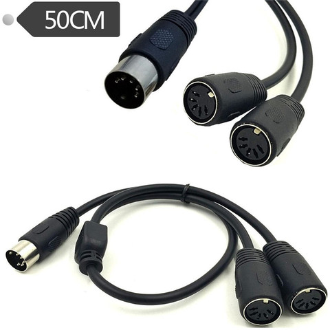 0.5M MIDI DIN 5Pin Splitter Y Adapter Cable, MIDI 5 Pin Male  to dual 2 x DIN-5 Female Extension Audio Cable, MIDI keyboard ► Photo 1/1