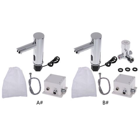 Bathroom Automatic Infrared Sensor Sink Faucet Touchless Basin Water Tap Deck Mounted L4MB ► Photo 1/6