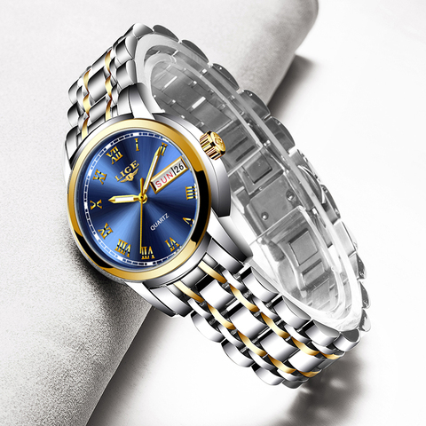 New LIGE Women Watch Luxury Brand Watch Simple Quartz Lady Waterproof Wristwatch Female Fashion Casual Watches Clock reloj mujer ► Photo 1/6