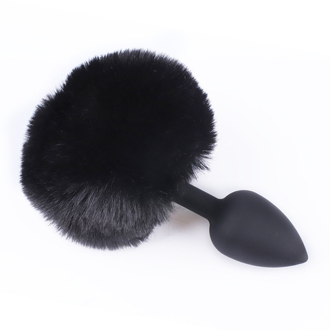 BDSM Sex Toys Hair Ball Rabbit Tail Anal Plug Medical Silicone Pull Beads Anal Plug Unisex Back Court Flirt Toys Adult Games ► Photo 1/6