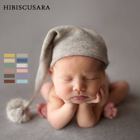 New Arrival Baby Photography Hat Soft Beanie With Fur Pompom Infant Cute Knitted Pointy Hats Caps Fur Ball Bonnet ► Photo 1/6