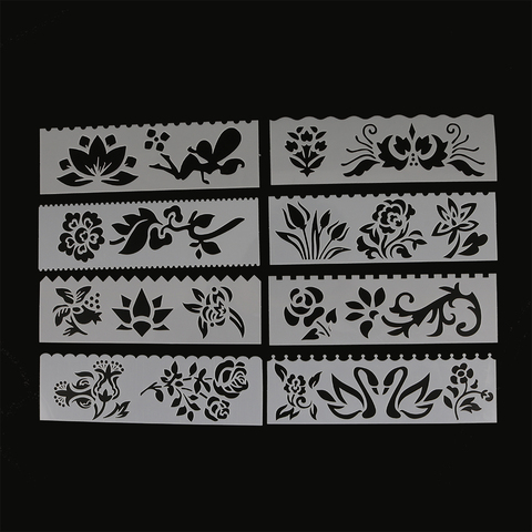 Flower Shaped Painting Template DIY Craft Layering Stencils Painting Scrapbooking Stamping Embossing Album Paper Template 8Pcs ► Photo 1/6