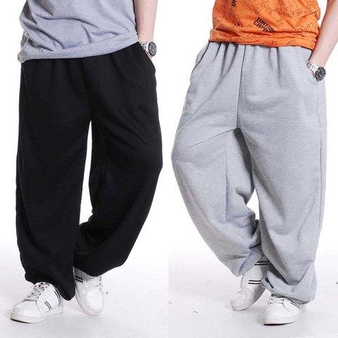 Fashion Hip Hop Streetwear Harem Pants Men Sweatpants Loose Baggy Joggers Track Pants Cotton Casual Trousers Male Clothes ► Photo 1/6