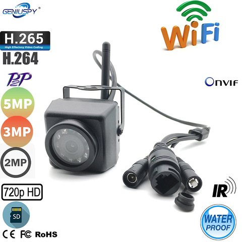 Geniuspy Waterproof IR Night Vision 720P 960P 1080P 3MP 5MP Super Mini Bird Nest IP Camera Wifi Outdoor For Car&Vehicle Fleet ► Photo 1/6