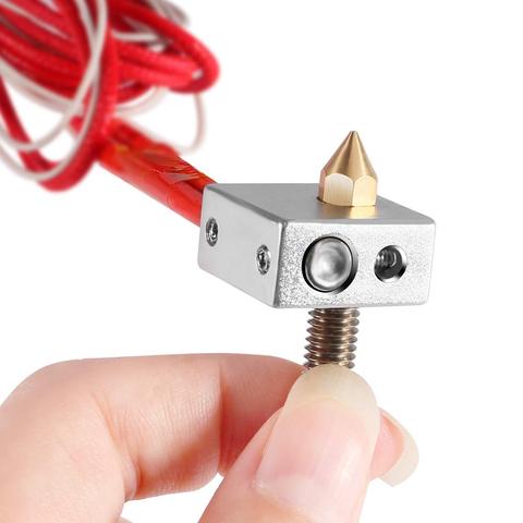 DIY Hotend Kit Nozzle MK8 Extruder Throat Heater 1.75mm/0.4mm Extruder Heater Block For Raprep i3 Anet A2 A8 3D Printer Parts ► Photo 1/6