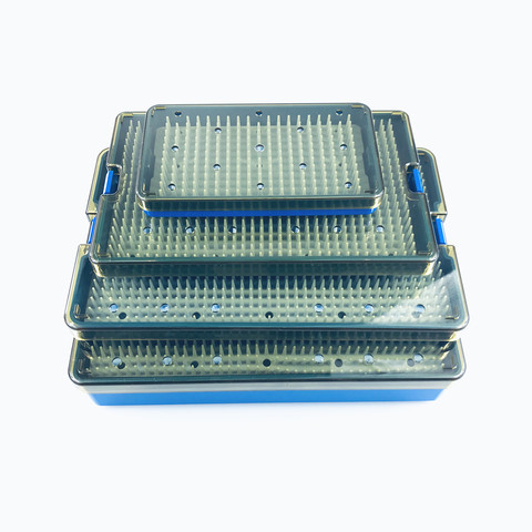 Sterilization tray disinfection case autoclavable box for holding opthalmic dental instrument sterilising ► Photo 1/6