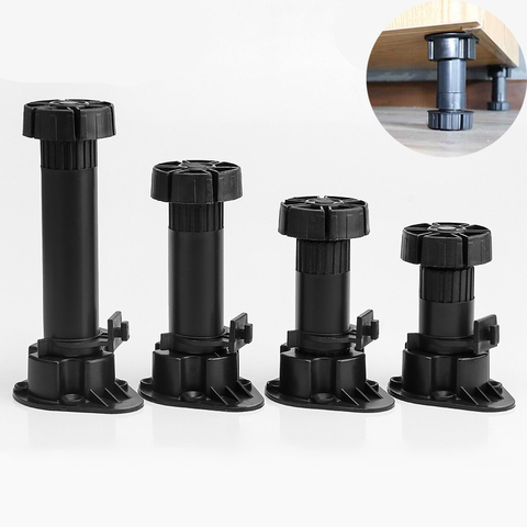 4pcs Plastic Furniture Legs 10cm Adjustable Height Rubber Sofa Cabinet Feet Furniture Support legs ► Photo 1/6