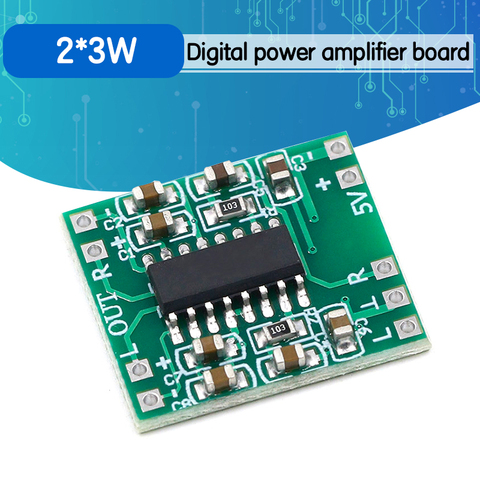 PAM8403 module Super digital amplifier board 2 * 3W Class D digital amplifier board efficient 2.5 to 5V USB power supply ► Photo 1/6