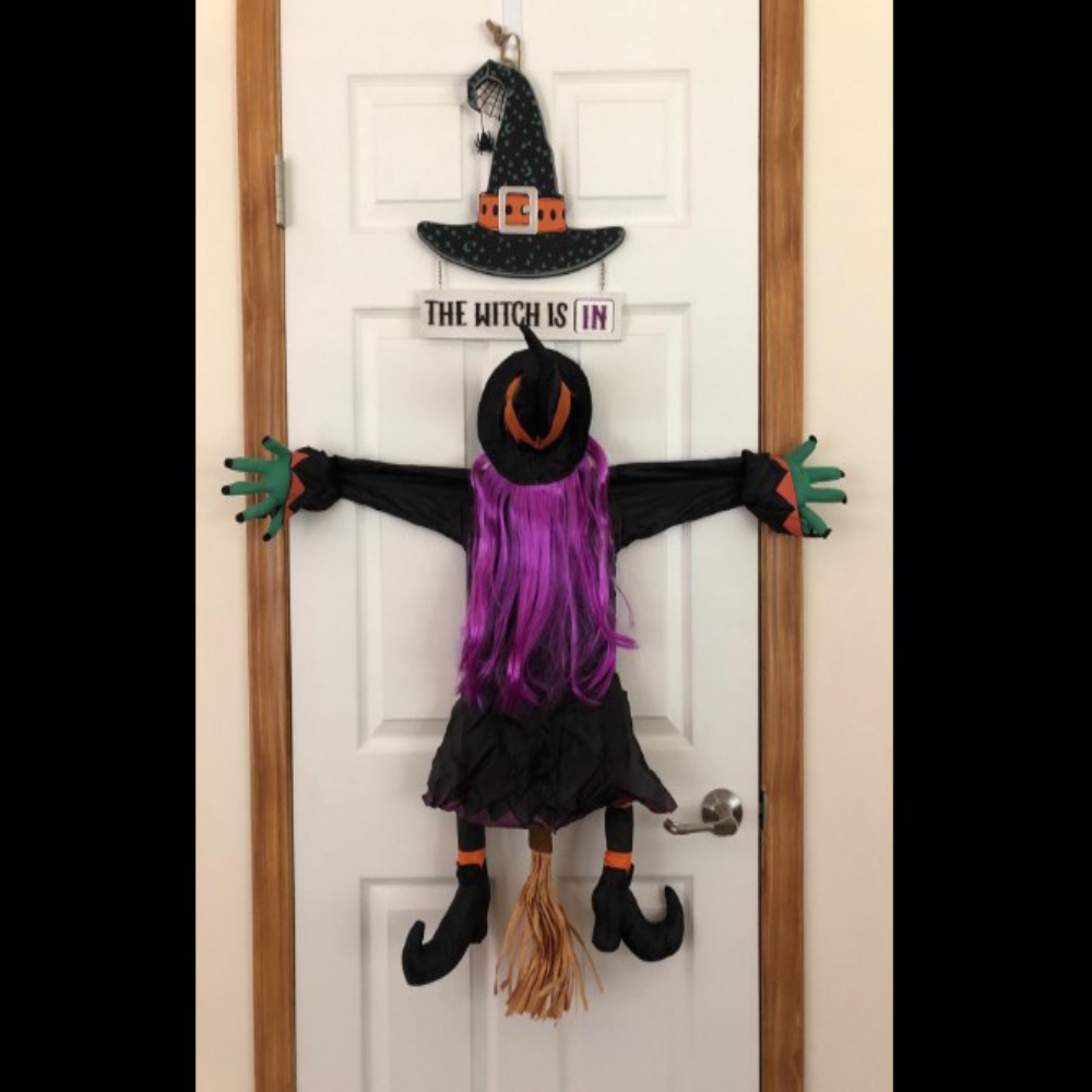 Crashing Witch Into Tree Halloween Decoration Door Porch Tree Decoration Props Crashed Witch - Outdoor Halloween Decorations ► Photo 1/6