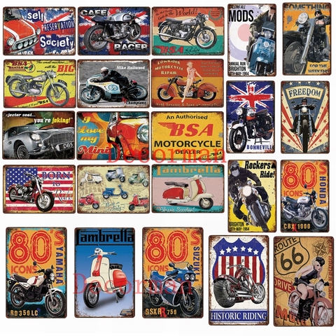 [ Mike86 ] BSA US Car Triump Japan Classic Motor Metal Sign Chic Retro Wall Art Plaque Cafe Custom Painting 20*30 CM LTA-1697 ► Photo 1/6