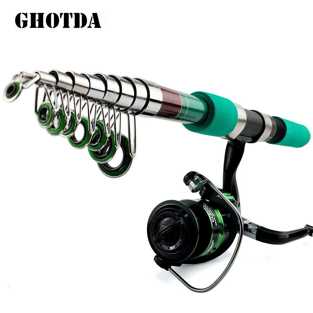 Telescopic Fishing Rod Reel Combo 1.8/2.1/2.4/2.7/3.0/3.6M Fishing Rod  1000/3000/5000 Silver/Black Fishing Reel - Price history & Review, AliExpress Seller - GHOTDA Official Store