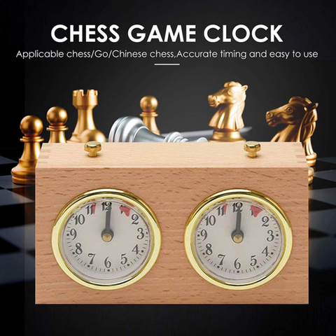 Wooden Compact Digital International Retro Portable Competition Game Timer Mechanical Count Up Down Analog Chess Clock Gift ► Photo 1/6