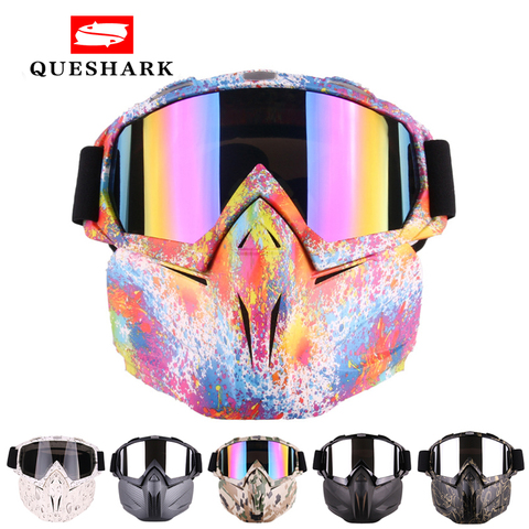 Queshark Men Women Ski Snowboard Snowmobile Goggles Mask Snow Winter Skiing Ski Glasses Motocross Sunglasses ► Photo 1/6