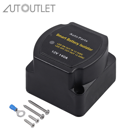 AUTOUTLET Smart Battrey Isolator 12V 140A Voltage Sensitive Split Charge Relay VSR Auto Parts for Car Two Battery Bank Charging ► Photo 1/6