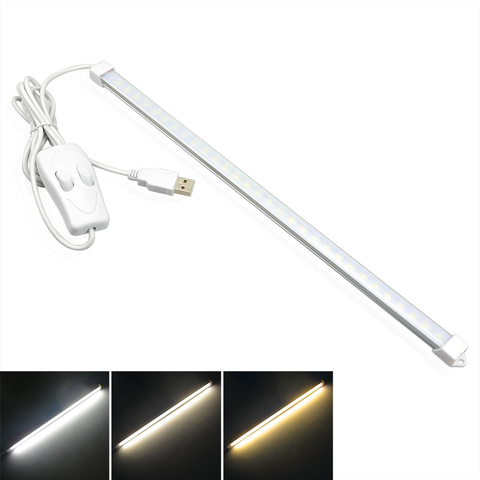 Portable 5V USB LED Book light Rigid Bar LED Desk table lamp Strip Tube Bulb For Bedside Reading Children Study Office Work ► Photo 1/6