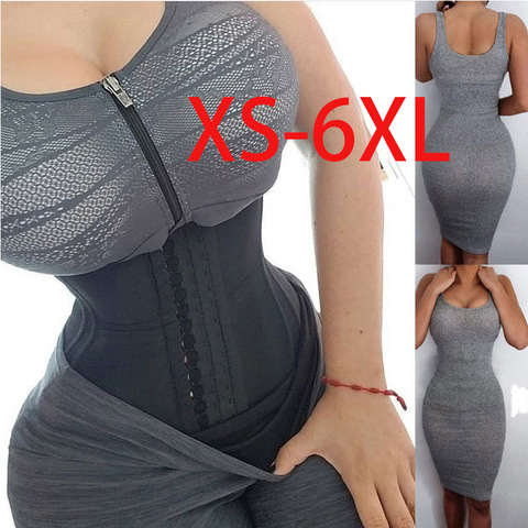 Latex Waist Trainer Corset 9 Steel Bone Shapewear Body Shaper Slimming Belt Waist Shaper Girdle Workout Tummy Control Women Plus ► Photo 1/6