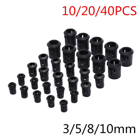 10/20/40pcs Black Plastic Lamp Bases LED Lamp Diode Holder Black Clip Bezel Socket Mount 3mm/5mm/8mm/10mm ► Photo 1/6