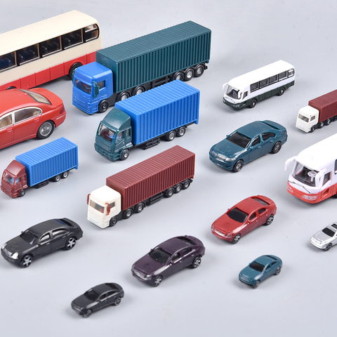 2pc/10pcs/50pcs Model car Truck Bus 1:75 1:100 1:150 1:200 Building Train Layout Set model train HO/TT/N scale railway modeling ► Photo 1/4