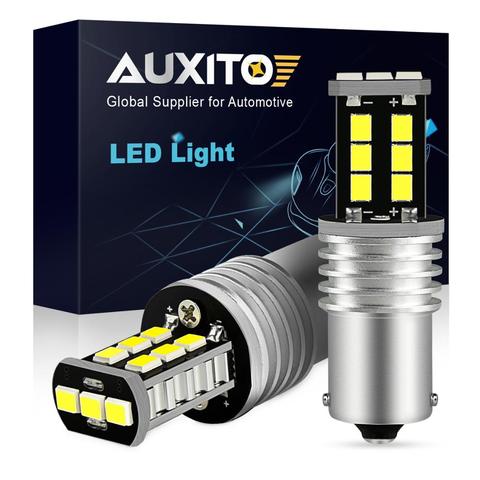 AUXITO 2X White 6000K Canbus No Error 1156 P21W BA15S 7506 S25 LED Bulb For Volkswagen VW MK6 Daytime Running Lights DRL 12V 24V ► Photo 1/6