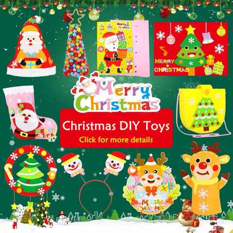 DIY Christmas Decoration Handicraft Craft Toys Socks Hat Handbag Kindergarten Handmade Materials Kits Kids Gifts ► Photo 1/6