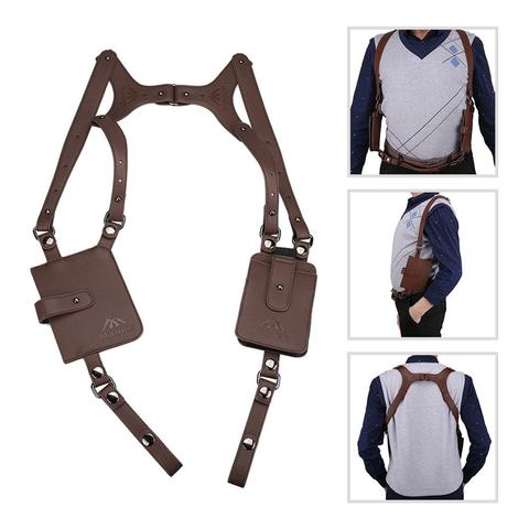 Real Leather Underarm Shoulder Holster Bag Travel Organiser Wallet Shoulder Utility Pouch Removable Phone Pocket Adjustable ► Photo 1/6