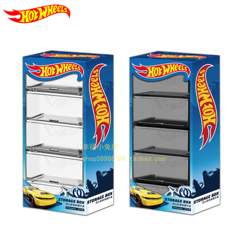 Original Hot Wheels Car Toys 5pcs/pack Plastic Storage Box for Diecast Hotwheels Car for Boys Juguetes Kids Toy Gift ► Photo 1/6