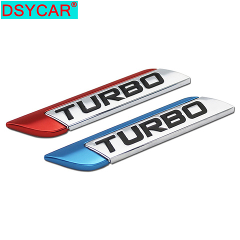 DSYCAR 3D Metal TURBO Turbocharged Car sticker Logo Emblem Badge Decals Car Styling DIY Decoration Accessories for Frod Bmw Ford ► Photo 1/6