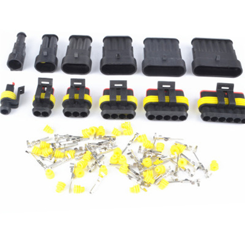1Set 1/2/3/4/5/6 Pin Way AMP Tyco Super Sealed Automotive Wire Connector Electrical Plug Terminals for Car ► Photo 1/6