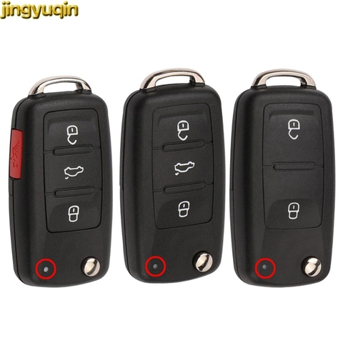 2/3/4BTN Flip Car Remote Key Fob Shell for VW Volkswagen Jetta Golf 3 4 5 Passat B5 B6 Tiguan Beetle Polo Bora Anahtar For SKODA ► Photo 1/6