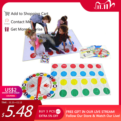 Funny Kids Body Twister Moves Mat Board Game Group Outdoor Sport Toy Gift FOR US