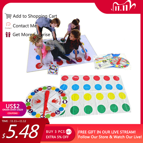 Twist Board Game Outdoor Sport Toy Funny Gift Kids Adult Body Twistering  Move Mat Parent-child Board Games Play Mat Table Game