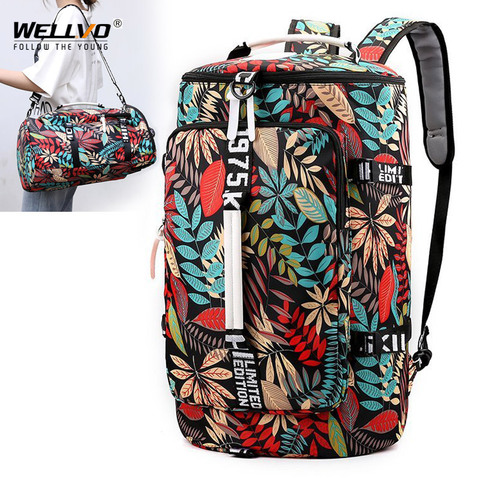 Large Travel Bucket Backpack Printing Moutaineering Bag Luggage Travel Duffle Carry On Rucksack Travelling Shoulder Bags XA107C ► Photo 1/6