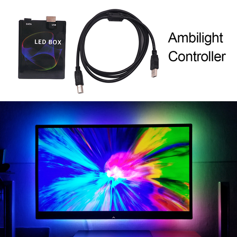 5V USB Ambibox WS2812B SK6812 Ambient Light Controller LED Tape Strip RGB Dream Color Computer Monitor PC Screen TV Backlights ► Photo 1/6