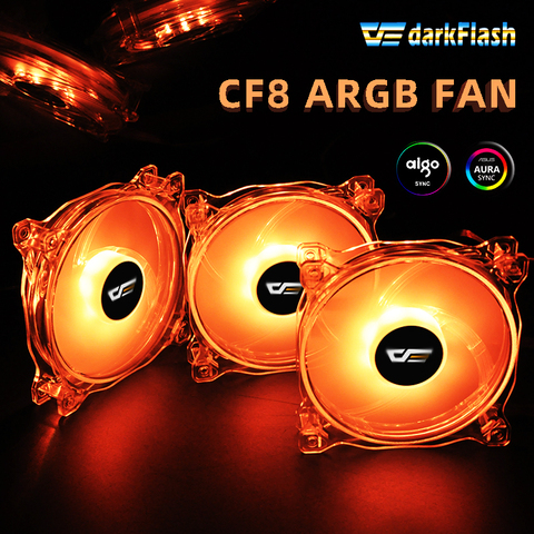 aigo darkflash CF8PRO PC Case Fan Cooling RGB Fan AURA SYNC 5V3p IR Remote Quiet desktop Computer Case fan CPU Cooler Radiator ► Photo 1/6