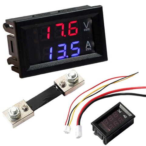 Led Digital Voltmeter Ammeter Us Dc 100V 10/50 / 100A Voltmeter Ammeter Led Dual Digital Volt Amp Meter Gauge ► Photo 1/6