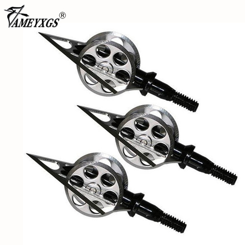 3/6/12pcs 100 Grain Archery Hunting Arrowhead Broadheads Wheels Blade Sharp Hunting Points Tips For Recurve Compund Crossbow ► Photo 1/6