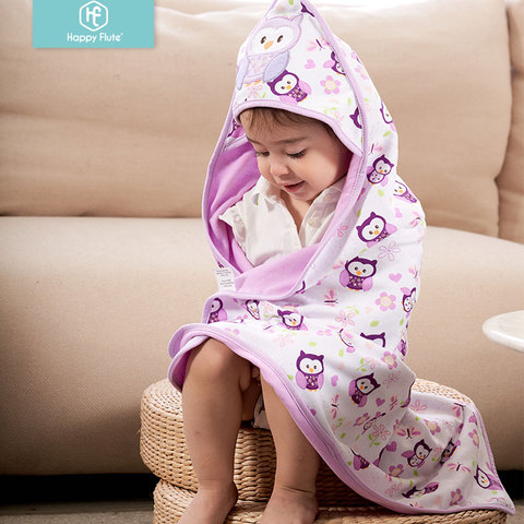 Happy Flute 78*78cm 1 pcs baby kids hooded bath towel / cartoon baby bathrobe / bath essential/ baby blanket ► Photo 1/6