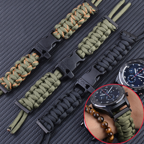 Watchabnd Braided Strap for Samsung Galaxy Watch 42mm 46mm Bands 22mm for Samsung Galaxy Watch 3 41mm 45mm Nylon Sports Bracelet ► Photo 1/6
