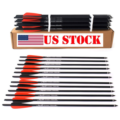 6/12/24pcs Hunting Archery Bolts Crossbow Carbon Arrow 20 Inches Spine 400 For Recurve/composite bow Archery ► Photo 1/1