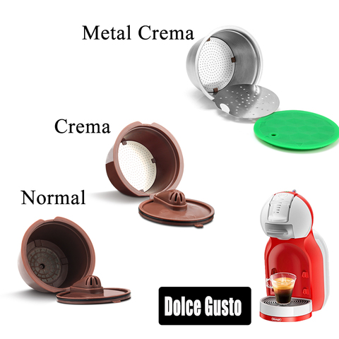 Reusable Filter Pod For Nescafe Dolce Gusto Stainless Steel Coffee Capsule Plastic Refillable Dolci Gusto Coffee Dripper Basket ► Photo 1/6