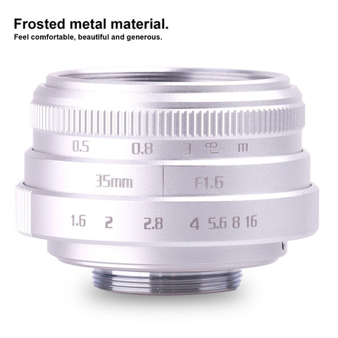 new arrive fujian 35mm f1.6 C mount camera CCTV Lens II for N1 Fujifilm Fuji NEX Micro 4/3 EOSM silver ► Photo 1/6