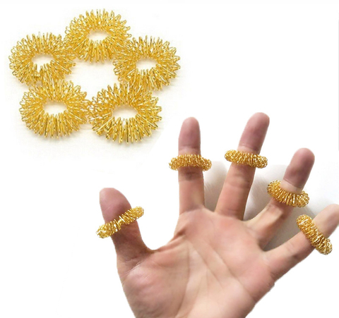 5PCS Finger Massage Ring Acupuncture Ring Health Care Body Massager Relax Hand Massage Finger Lose Weight Massage Hand Massager ► Photo 1/6