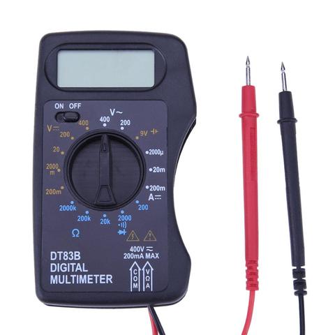 DT83B Pocket Digital Multimeter Ammeter Voltmeter DC/AC Resistor Ohm Voltage Multi Meter Tester Electrical Instruments ► Photo 1/6