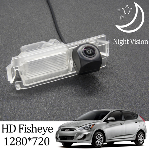 Owtosin HD 1280*720 Fisheye Rear View Camera For Hyundai Accent/Solaris/Verna (RB) hatchback 2010-2022 Car Parking Accessories ► Photo 1/6
