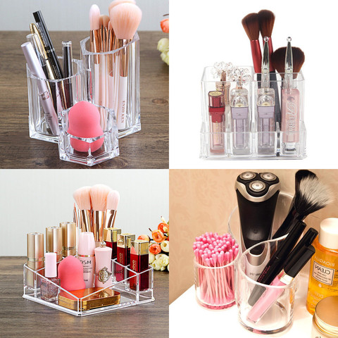 Acrylic Cosmetic Brush Storage Box Table Makeup Orgainzer for Lipstick/Eyebrow Pencil Holder Nail Polish Organizer Display Rack ► Photo 1/5