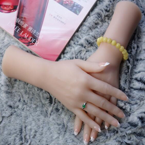 1pc Silicone Female Hand Model Life-size Mannequin Nail Practice Jewelry  Display