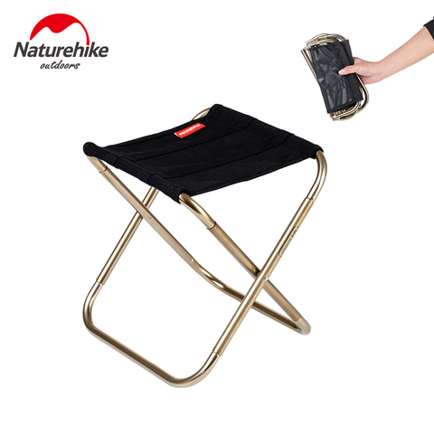 Naturehike Factory Store Outdoor Portable Oxford Aluminum Folding Step Stool Camping Fishing Chair Camping Equipment 243g ► Photo 1/6